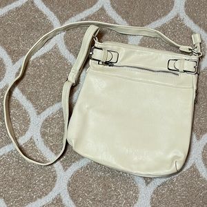 Cream Crossbody Expandable Purse